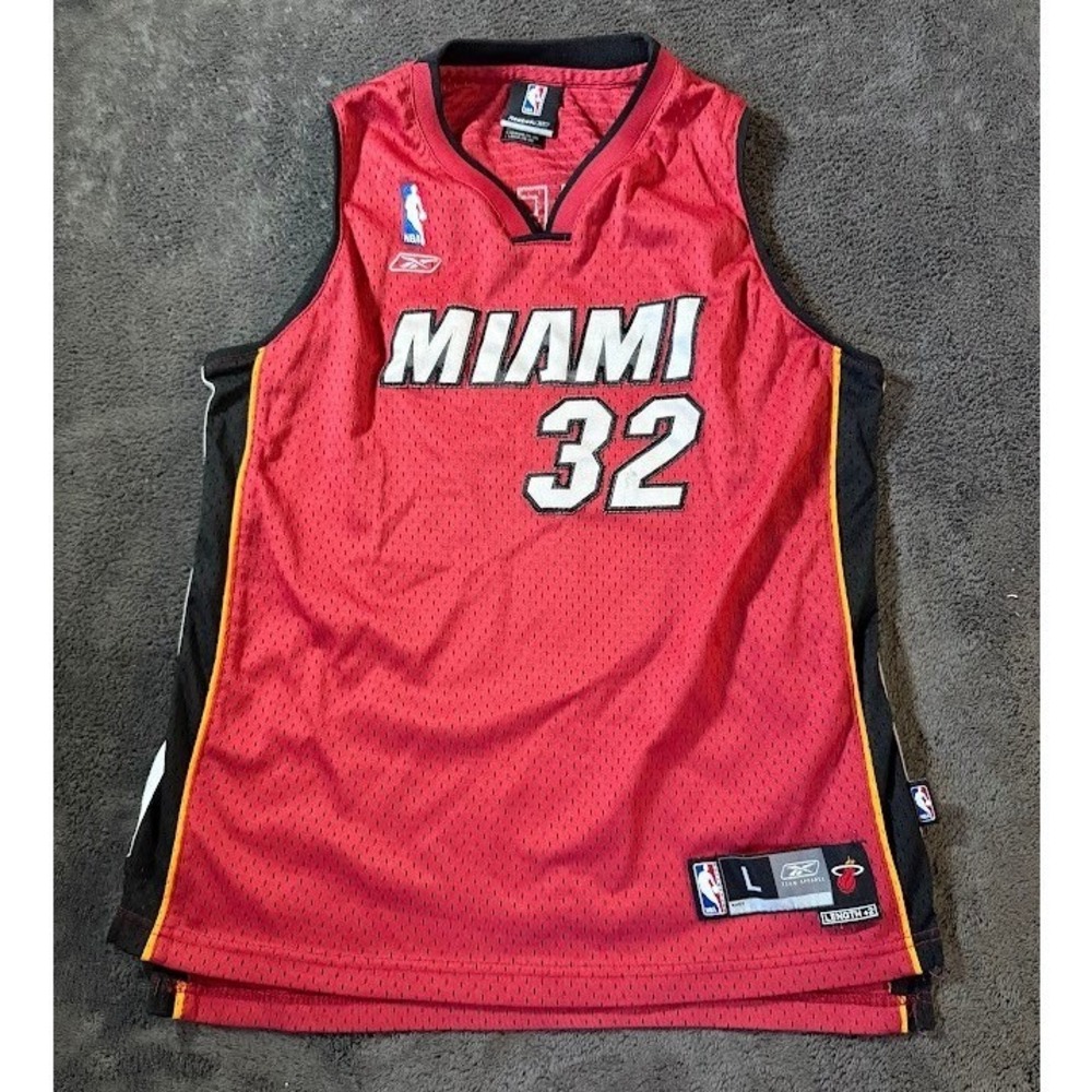 Reebok NBA Miami Heat Shaquille O'Neal #32 Jersey Youth Large Red Basketball